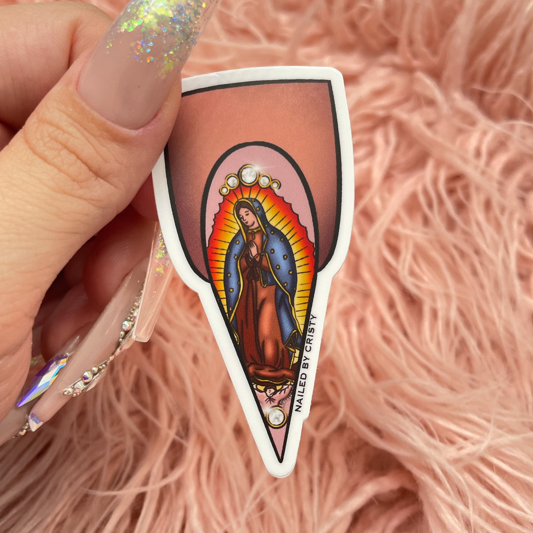 Virgin Mary Guadalupe Nail Art Decals Waterslide Nail Sticker Nail Wrap  Nail Art